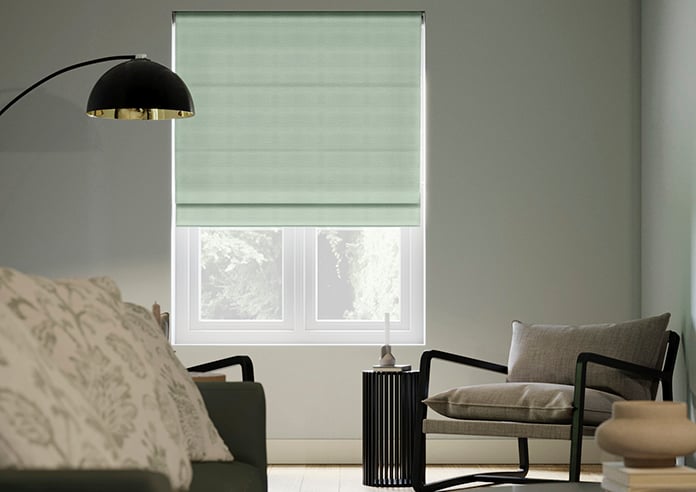 Shima Faux Silk, Moonstone - Twist&Fit Roman Blind - Image 3